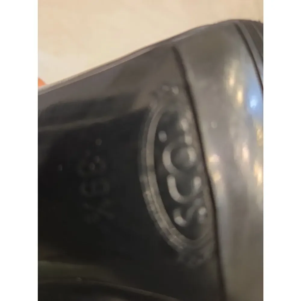 TODS MARIOS Black Leather Heels US39.5